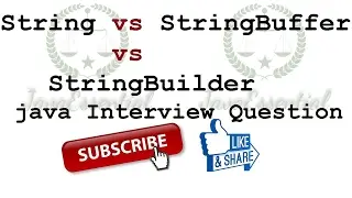 String vs StringBuffer vs StringBuilder in java - Interview Question