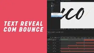 TEXT REVEAL COM BOUNCE NO AFTER EFFECTS | TUTORIAL