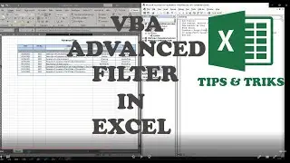 Advance Filter through use of VBA in EXCEL