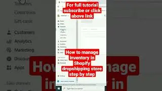 How to transfer inventory in shopify step by step | Shopify inventory management