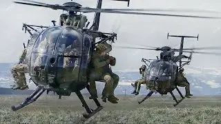 US Special Forces Perform Crazy Moves With Tiny MH-6M Helicopters
