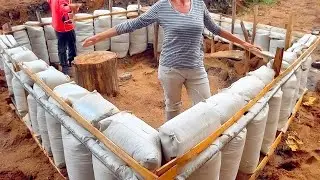 Family Builds Cheap House From Earthbags | Start to Finish by 
