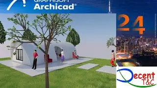 ArchiCAD Tutorial: How to design a curved House with Shell Tool and how to use object in ArchiCAD 24