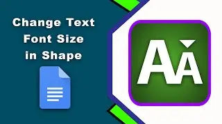 How to change text font size in a shape in google docs