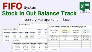 FIFO Based Inventory Management in Excel | Stock In Out Balance Track Using FIFO