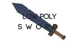 How to make a sword in blender - low poly tutorial