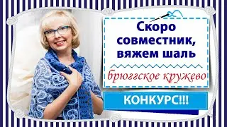 Скоро стартует совместник по вязанию красивой шали крючком в технике брюггское кружево / КОНКУРС