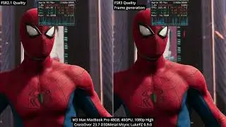 FSR3 vs FSR2.1 on CrossOver 23.7 on Mac: Spider-man Remastered and Miles Morales