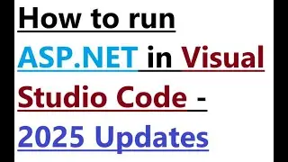 How to run asp.net in vscode