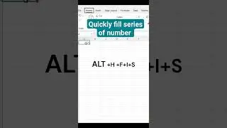 Fill Serial Number in 