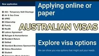HOW TO APPLY FOR AN AUSTRALIAN VISA | VISA YOU CAN APPLY ON IMMI ACCOUNT #immiaccount