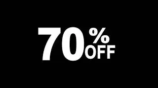 70% Precent Off Glitch Effect Text Digital TV Distortion 4K Loop Animation