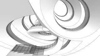3d modeling an interior space with curved stairs using Sketchup