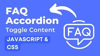 Faq accordion HTML CSS JavaScript Source Code