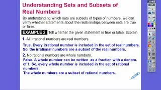 Sets of Real Numbers - Lesson 1.2