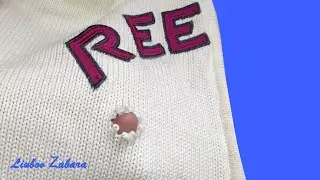 Как зашить ДЫРКУ в СВИТЕРЕ. How to sew a HOLE in a SWEATER.