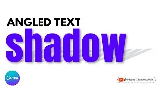 Angled Text Shadow Effect Typography Canva Tutorial for Beginners