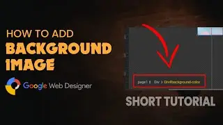 How to add background image in google web designer 2024 | Skill Wave
