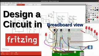 Design an electronics circuit in Fritzing - Creating a breadboard layout and schematic diagram