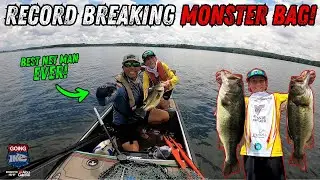 My SON Catches a Record Breaking Bag! (MONSTER BASS!)