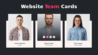 Responsive Team Cards Section Using HTML & CSS