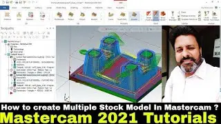 Mastercam 2021 Tutorials for beginners | How to Create Stock Model in mastercam 2021 tutorial Hindi