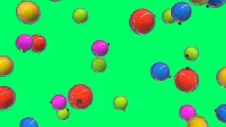 Green Screen color balls falling effect Free download winter overlay