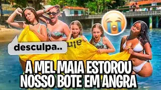 NOSSO BOTE ESTOUROU NO MEIO DA PRAIA DE ANGRA!•irmãs caliano•