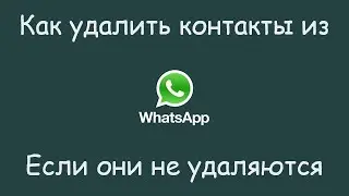 Как удалить контакты из WhatsApp если они не удаляются