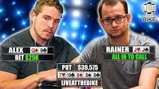 $25,000 Bluff on Rainer Kempe! Alex Foxen LOST HIS MIND! ♠ Live at the Bike!