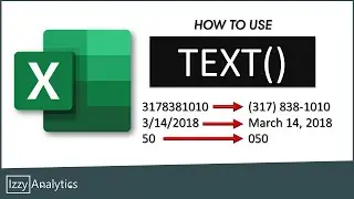 How to use the TEXT Function  | Excel Tips