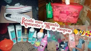 RECEBI O SEGUNDO PAGAMENTO E FUI AS COMPRAS 👏🥰