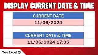 Insert Current Date and Time in Excel