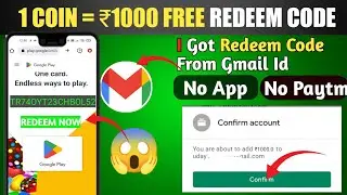 Earn Rs.200 Free Redeem code | Free Google Play Redeem Code App | New Redeem code app