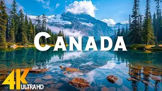 FLYING OVER CANADA (4K UHD) - Amazing Beautiful Nature Scenery With Inspiring Cinematic Music