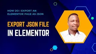 How do I export an Elementor page as JSON