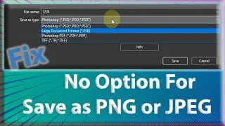 cant save as png or jpeg photoshop | cant save as png fix