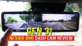 NexiGo 4K D90 GEN 3 Mirror Dash Cam Review (Park Mode & Park Assist)