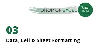 A Drop of Excel - 03 | Data and Cell Formatting