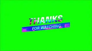 Green Screen Thanks For Watching Sticker Animation_Free