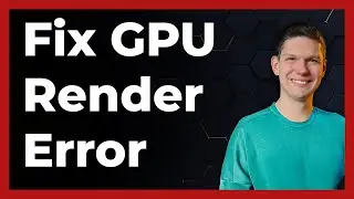 How To Fix GPU Render Error 1609629695 Premiere Pro  (2024) - Full Tutorial (latest update)