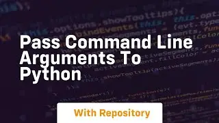 pass command line arguments to python