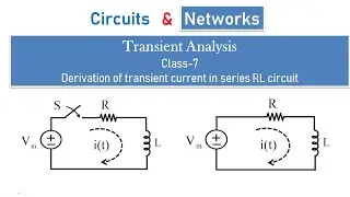 How to obtain transient current for series RL circuit ? Explain Transient analysis of RL to DC input