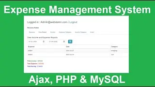 Expense Management System using PHP & MySQL - PHP Project