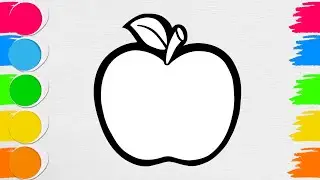 How to Draw a Rainbow-Colored Apple | Easy Step-by-Step Tutorial