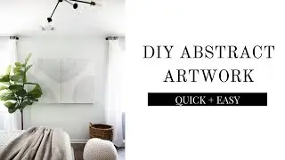 I PAINTED MY OWN ABSTRACT ART | DIY ABSTRACT ART | LUX FOR LESS