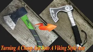 Turning a cheap axe into Viking style axe