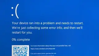 How to Fix - Your Device Ran into a Problem and Needs to Restart | Windows 11 Blue Screen Error