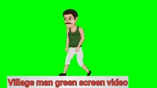 Village man green screen video