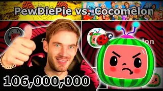 PewDiePie HITTING 106 Million Subscribers!! (PewDiePie vs Cocomelon)